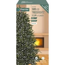 Image of Premier 500 LED Multi-Action TreeBrights Christmas Tree Lights with Timer WHITE