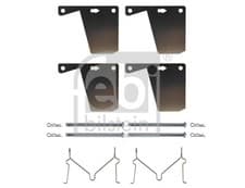 Image of FEBI BILSTEIN ACCESSORY KIT, DISC BRAKE PAD FRONT FORD CAPRI CONSUL ESCORT GRANA