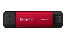 Image of Kingston Technology 512GB Dual USB-A/C Portable SSD, Up to 1050MB/s USB 3.2 Gen 