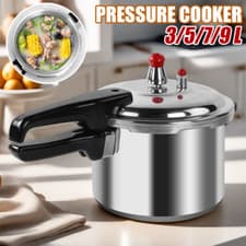 Image of 5/7/9 Litre Home Dual Handle aluminum Pressure Cooker Kitchen Catering Cookware