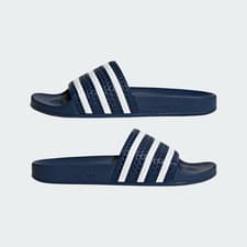 Image of Adidas Men's Adilette Sliders 288022 AdiBlue White (Sizes)