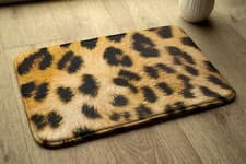Image of Bath Mat Bathroom Rugs Non Slip Super Soft - 75x45 cm - Leopard