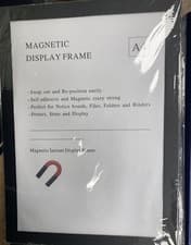Image of A4 Magnetic Display Frame - black- pack of 6 - Adhesive, Easy Updates
