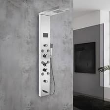 Image of SDG Shower Tower with Thermostatic Valve Overhead Rose Handset & Body Jets