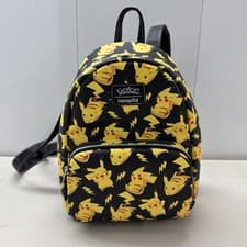 Image of Loungefly Pokemon Pikachu All-Over Print Mini Backpack Black