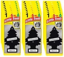 Image of 24 x Magic Tree Black Ice Scent Little Trees Car Home Air Freshener