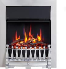 Image of Verona 16’’ Fireplace Insert, 2000W Heater, Chrome Trim, Blenheim Fret, 9 Colour
