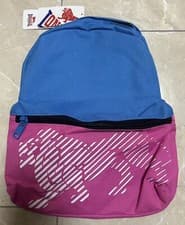Image of Lonsdale Mini Backpack Kids/Junior Girls Pink/Blue School Gym Training Logo