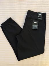 Image of DKNY Essential Tech Joggers Stretch Zip Pockets Black Men's Size XL