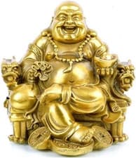 Image of Fengshui Buddha Statue for Lucky & Happiness God of Wealth,Laughing Buddha on Em