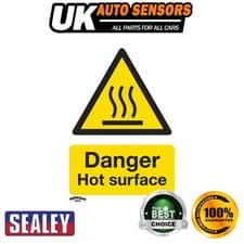 Image of Sealey Worksafe� Danger Hot Surface Safety Sign Self-Adhesive Vinyl SS42V1