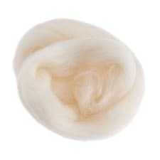 Image of Natural Wool Roving: 50g: White