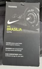 Image of Nike Brasilia Large Duffle Bag Large Gym Bag Black New Tags