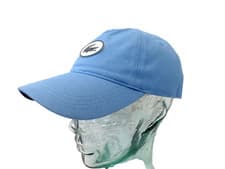 Image of LACOSTE Baseball Cap Mens Twill Canvas Rare Croc Badge Blue Hat BNWT rrp£60