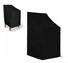Image of Waterproof Stacking Chair Cover For Outdoor Garden Yard Patio Furniture Chairs