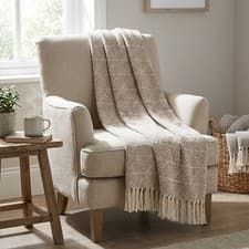 Image of Cotton Geometric Throw Large Natural Tassel Sofa Bed Chair Blanket 170x200cm New