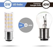 Image of Ba15D Led 12V 24V Bulb Double Contact 12V 24V Ac/Dc 5W, Double Contact Bayone...