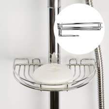 Image of Croydex Shower Caddy Easy Fit for Shower Rail Soap Holder Bathroom Organiser