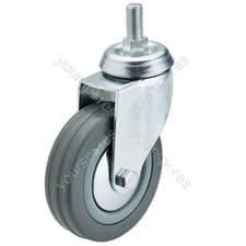 Image of Draper Swivel Bolt Fixing Rubber Castor, 100mm Diameter, S.W.L. 80kg