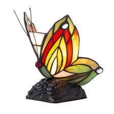Image of Tiffany by Tiff Table Lamp Butterfly Styled Base With On/Off switch - Red, Black