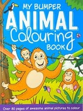 Image of Animals Colouring Book Large Bumper 80 pages Childrens Birds Cats Dogs Horses