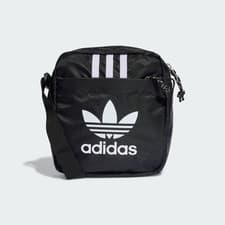 Image of Adidas Originals Waist Hip Adicolor Archive Festival Bag Black 3 stripes