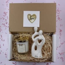 Image of Love White & Gold Wedding Anniversary Gift Box Treat Box