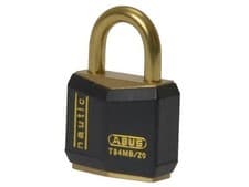 Image of ABUS Mechanical T84Mb/20Mm Black Rustproof Padlock ABUT84MB20