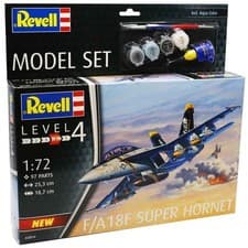 Image of Revell F/A18F Super Hornet Aircraft plastic Model Kit Set 63834 Scale 1:72