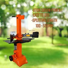 Image of 8 Ton Electric Log Splitter Heavy Duty Compact Size Hydraulic Wood Splitter