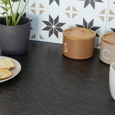 Image of d-c-fix Kitchen Worktop Wrap 67.5cm x 3m Black Slate Self-adhesive Vinyl Film
