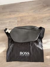 Image of Hugo Boss Boss Crosstown Full Leather Belt Bag, Black, One Size, RRP £225
