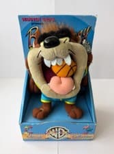 Image of Looney Tunes Bugs Bunny and Friends Basketball Star Taz Soft Toy 1995 Brand New