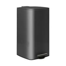 Image of 1x 30L Square Stainless Steel Kitchen Pedal Bin Modern Rubbish Waste Dustbin