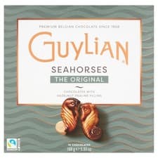 Image of Luxury Belgian Guylian Seahorses & Seashells Chocolate Praline Gift Box Set