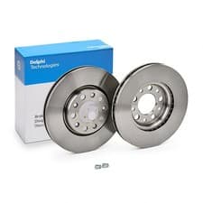 Image of Delphi Front Plain Brake Disc Set for Alfa Romeo Giulietta Van Fiat Jeep BG4314
