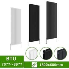 Image of Designer Radiator Horizontal Vertical Oval Column Flat Panel Traditional Heating