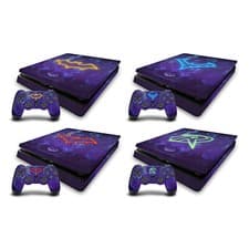 Image of GOTHAM KNIGHTS CHARACTER ART VINYL SKIN DECAL FOR PS4 SLIM CONSOLE & CONTROLLER
