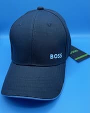Image of New Hugo Boss Blue Baseball Cap Hat One Size Adjustable