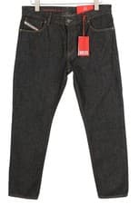 Image of DIESEL 1995 Z9C34 Men's W34/L30 Slim Straight Dark Denim Button Fly RRP185