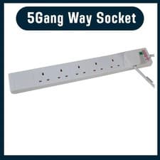Image of UK Extension Lead 2,3,4,5 Way Gang Mains Plug Electric Socket Surge Protected Ca