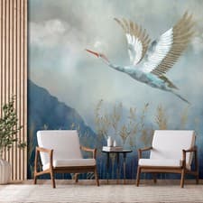 Image of BLUE BIRD SKY Photo Wallpaper Art Wall Mural Home Decoration g-A-0364-a-a