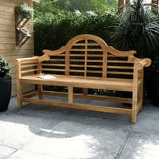 Image of 5ft Teak Garden Bench - Lutyens Design - Fully Assembled, 1.5m Wide, 3 Seater