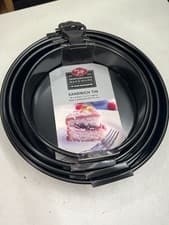 Image of Tala Sandwich Cake Tin Loose Bottom Performance Bakeware Oven Proof 18cm 25cm