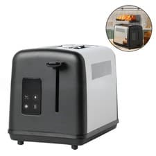 Image of 2 Slice Stainless Steel Toaster with Touch Screen and Easy Cleaning Design