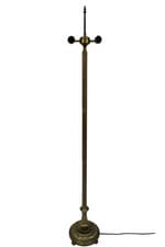 Image of Traditional Floor Lamp Base 66" Metal Antique Brass Light Living Room Lighting