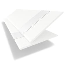 Image of WHITE FAUX WOOD TAPED VENETIAN WOODEN BLIND - MADE TO MEASURE - 5 YEAR GUARANTEE