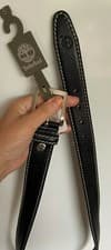 Image of Timberland Black Classic Leather Man Belt 41.5" FITS 36" WAIST SIZE SMALL NEW