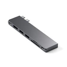 Image of Satechi USB-C Slim PRO Hub for MacBook Plug and Play Compact, Grey