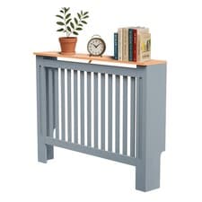 Image of BELOFAY Grey Radiator Cover | Modern Design with Top Surface (Medium, Classic)
